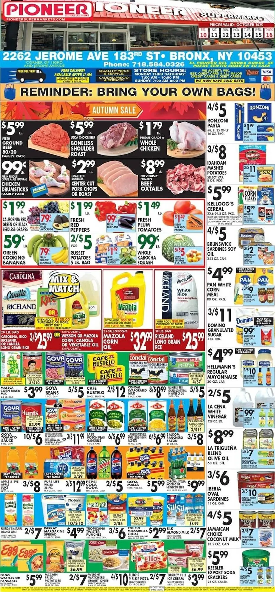 Weekly ad Pioneer Supermarkets weekly ad from October 10 to October 16 2025 - Page 1