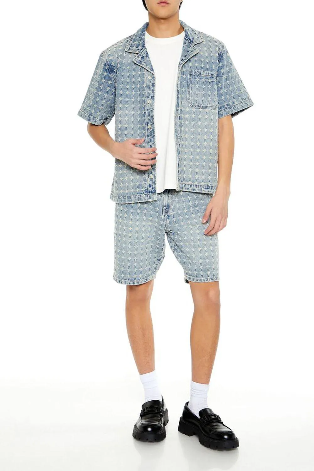 Distressed Denim Shorts