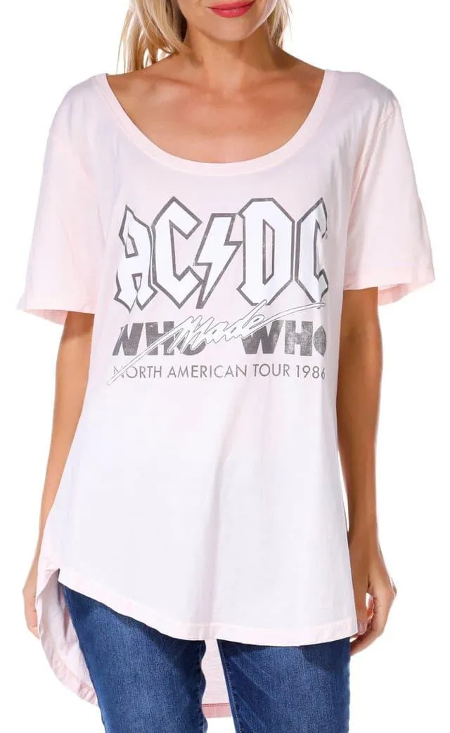Recycled Karma Juniors ACDC Who's Who Graphic Tee