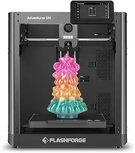 FLASHFORGE Adventurer 5M 3D Printer, 600mm/s High-Speed, 1 Click Fully Auto Leveling, Upgraded Direct extruder Quick Detachable 280°C Nozzle, Dual-Sided PEI Coating Plate, Print Size 220x220x220mm