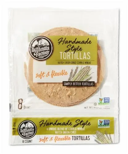 Handmade Style Hatch Green Chile Tortillas