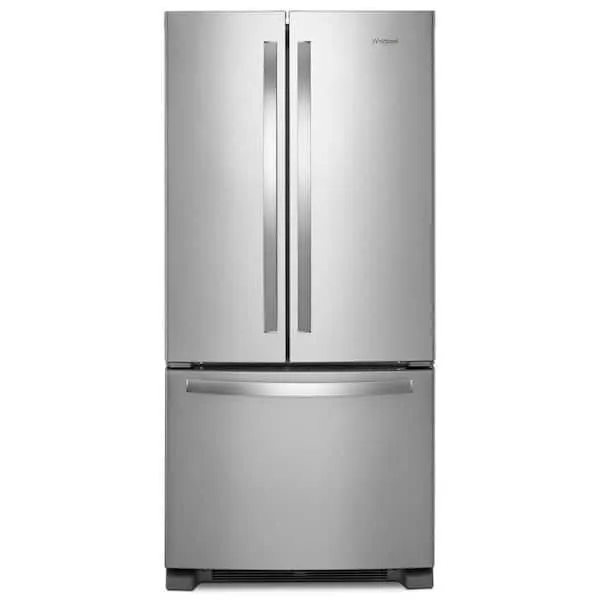 33 in. 22 cu. ft. Standard Depth French Door Refrigerator in Fingerprint Resistant Stainless Steel
