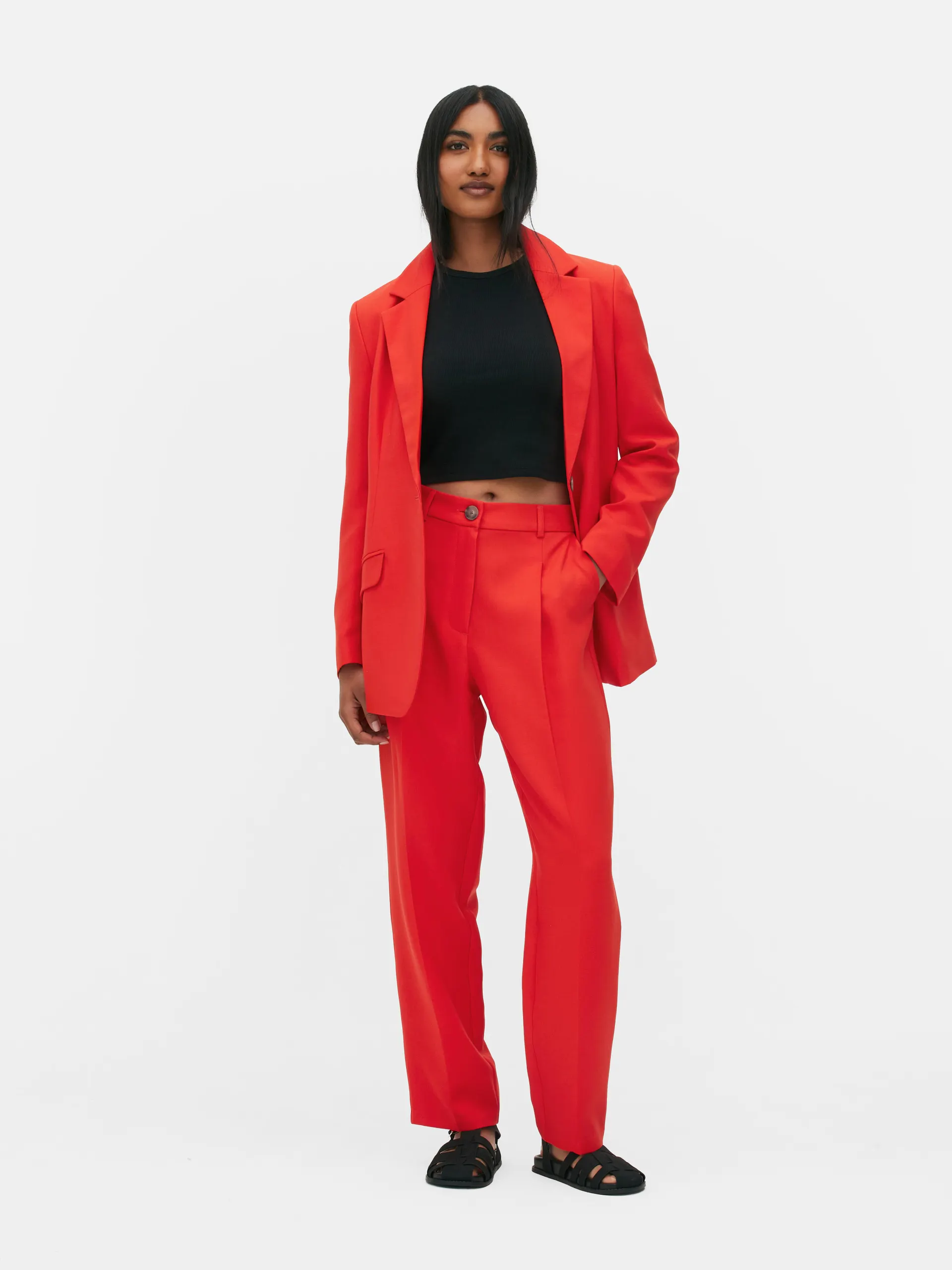 Tailored Straight Leg Trousers