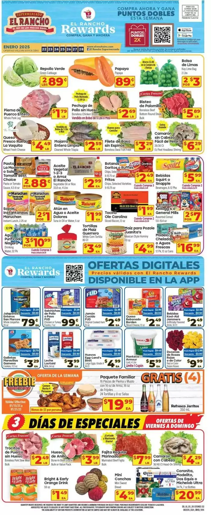 Weekly ad Supermercado El Rancho Weekly ad from January 22 to February 5 2025 - Page 1