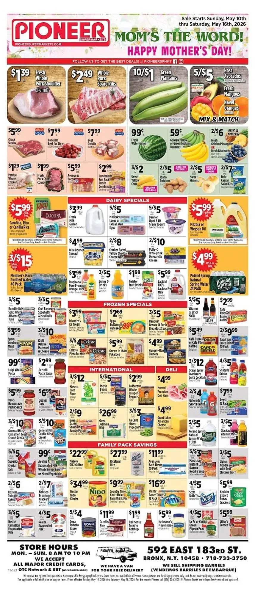 Weekly ad Pioneer Supermarkets weekly ad from May 10 to May 16 2026 - Page 1
