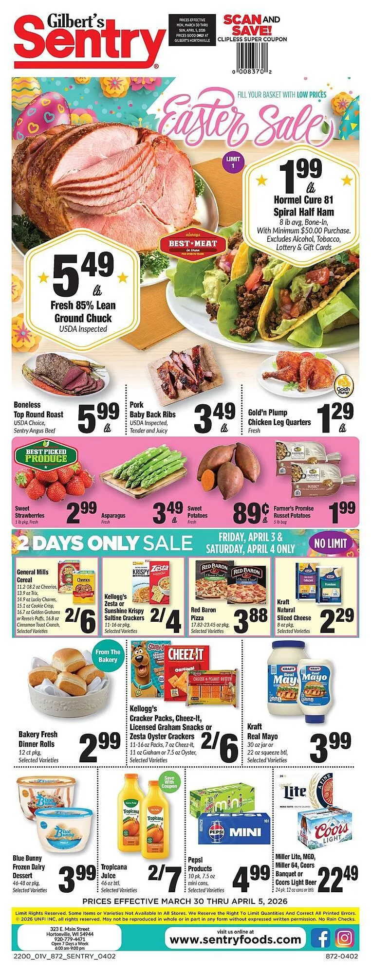 Weekly ad Sentry weekly ad from April 3 to April 5 2026 - Page 1