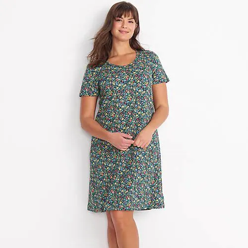 Women's Cotton Short Sleeve Knee Length Nightgown