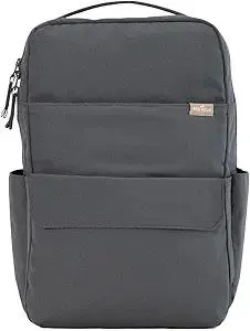 RED ROVR Roo Backpack | Lightweight Diaper Bag with Changing Pad | Large Capacity | Multifunctional Travel Pack | Exterior & Interior Pockets | Water Resistant | Great Gift for Mom & Dad | Charcoal