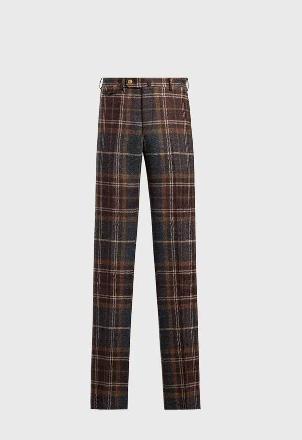 Shetland Wool Plaid Trouser