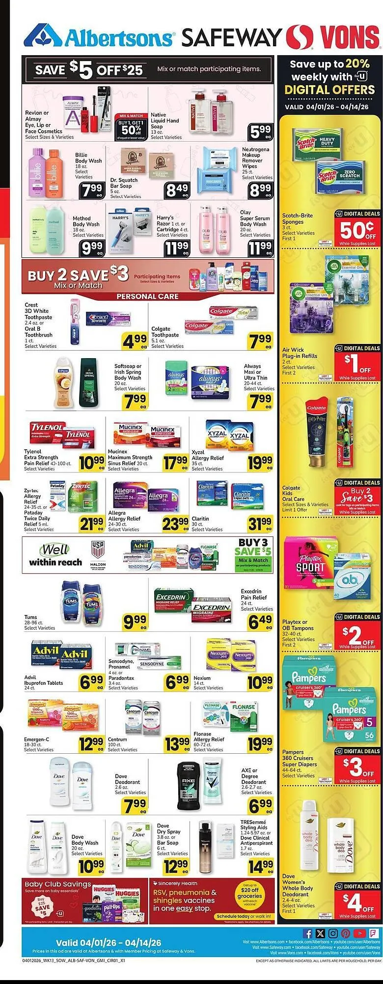 Weekly promotion Safeway weekly ad spanning from April 8 to April 14 2026 - Page 9 for Catalogue 365