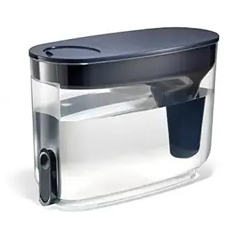 LifeStraw Home– Water Filter Dispenser, 18-Cup, Midnight Blue, BPA Free for Protection Against tap Water contaminants Including Bacteria, parasites, microplastics, Lead, Mercury, and Other Chemicals