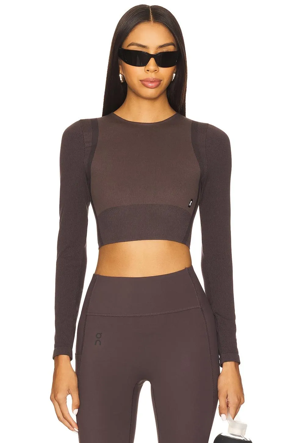 Studio Knit Crop Long Sleeve Top