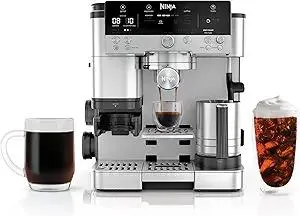 Ninja | Espresso Machine and Drip Coffee Maker| Luxe Café Premier Series | Integrated Coffee Grinder, Milk Frother, Assisted Tamper & Built-In Espresso Accessory Storage | Stainless Steel | ES601