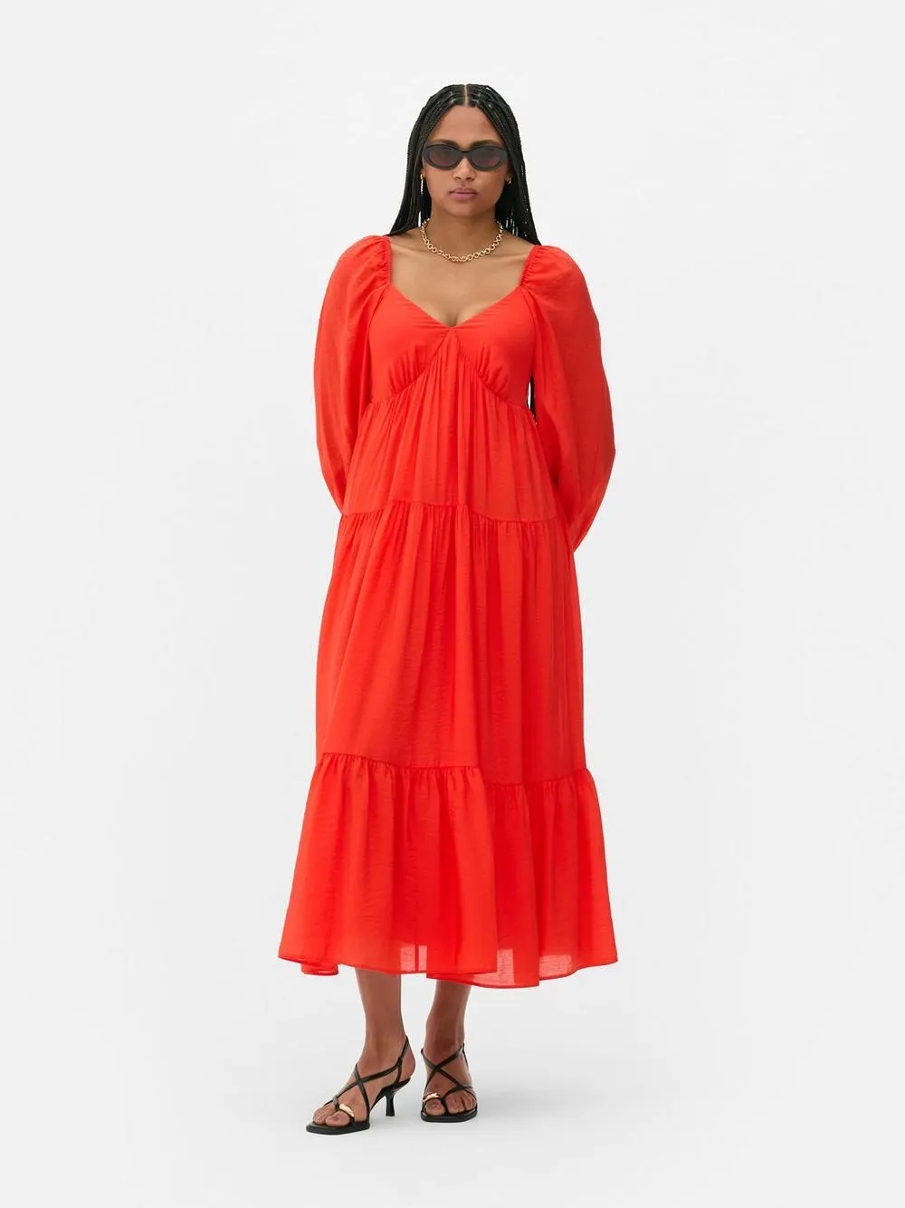 Voile-Maxikleid