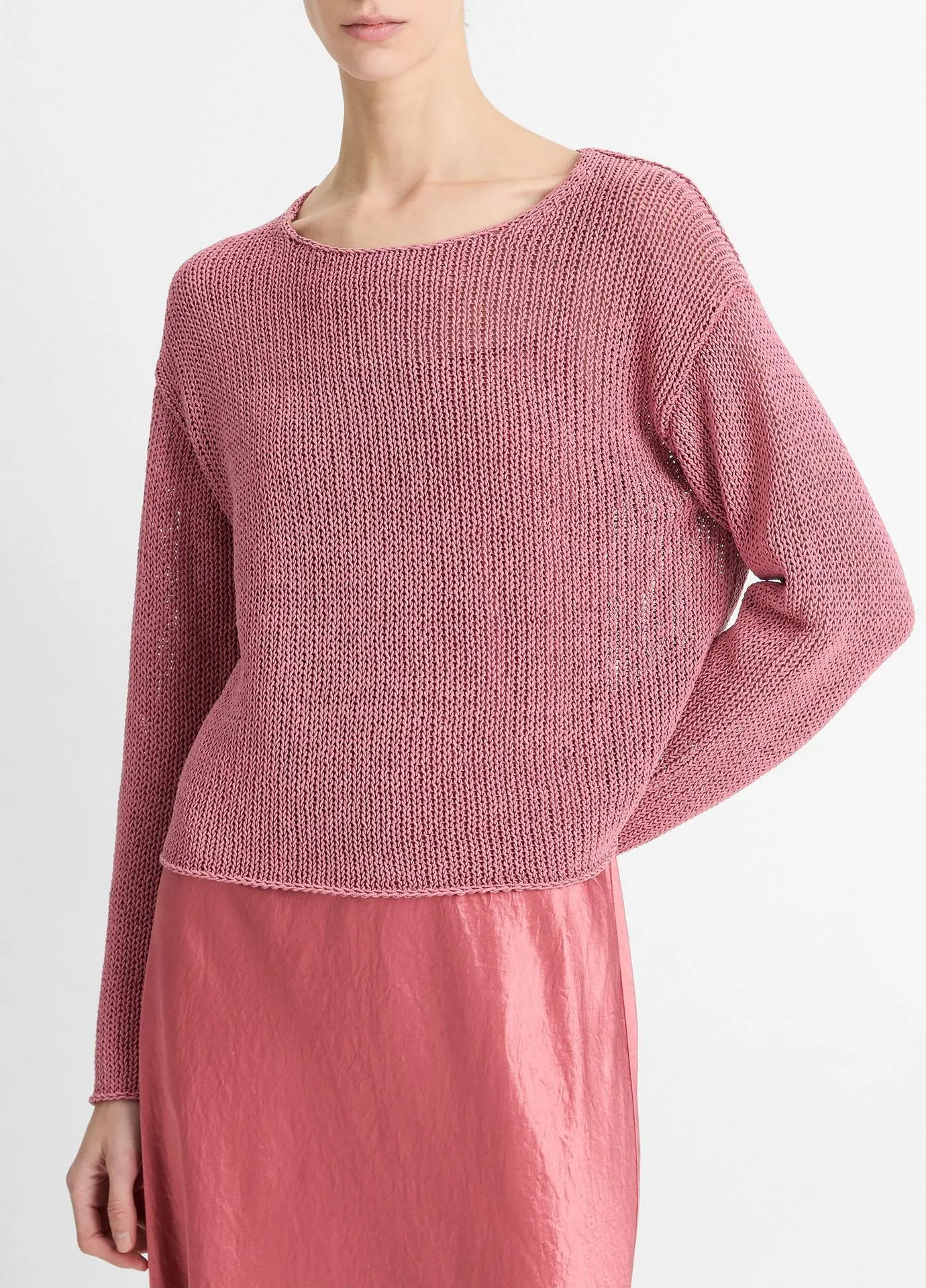 Italian Coated Cotton-Blend Sweater