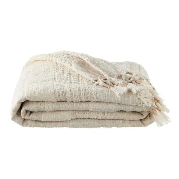 Textured Cotton Woven Throw