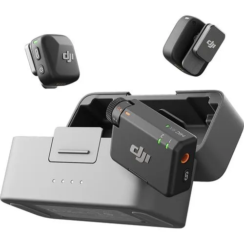 DJI Mic Mini (2 TX + 1 RX + Charging Case), Ultralight, High-Quality Audio, 48h Use