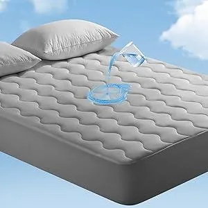 Elegear Queen Cooling Mattress Pad for Hot Sleepers, Waterproof Cold Mattress Topper with TriSupport 3D Tech Balanced Support & Enhanced Breathability, Soft Fluffy Bed Protector Deep Pocket Up to 16"