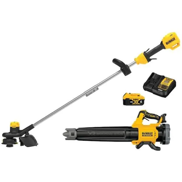 20V MAX Cordless Lithium-Ion String Trimmer and Blower Combo Kit with (1) 4.0 Ah Battery and Charger