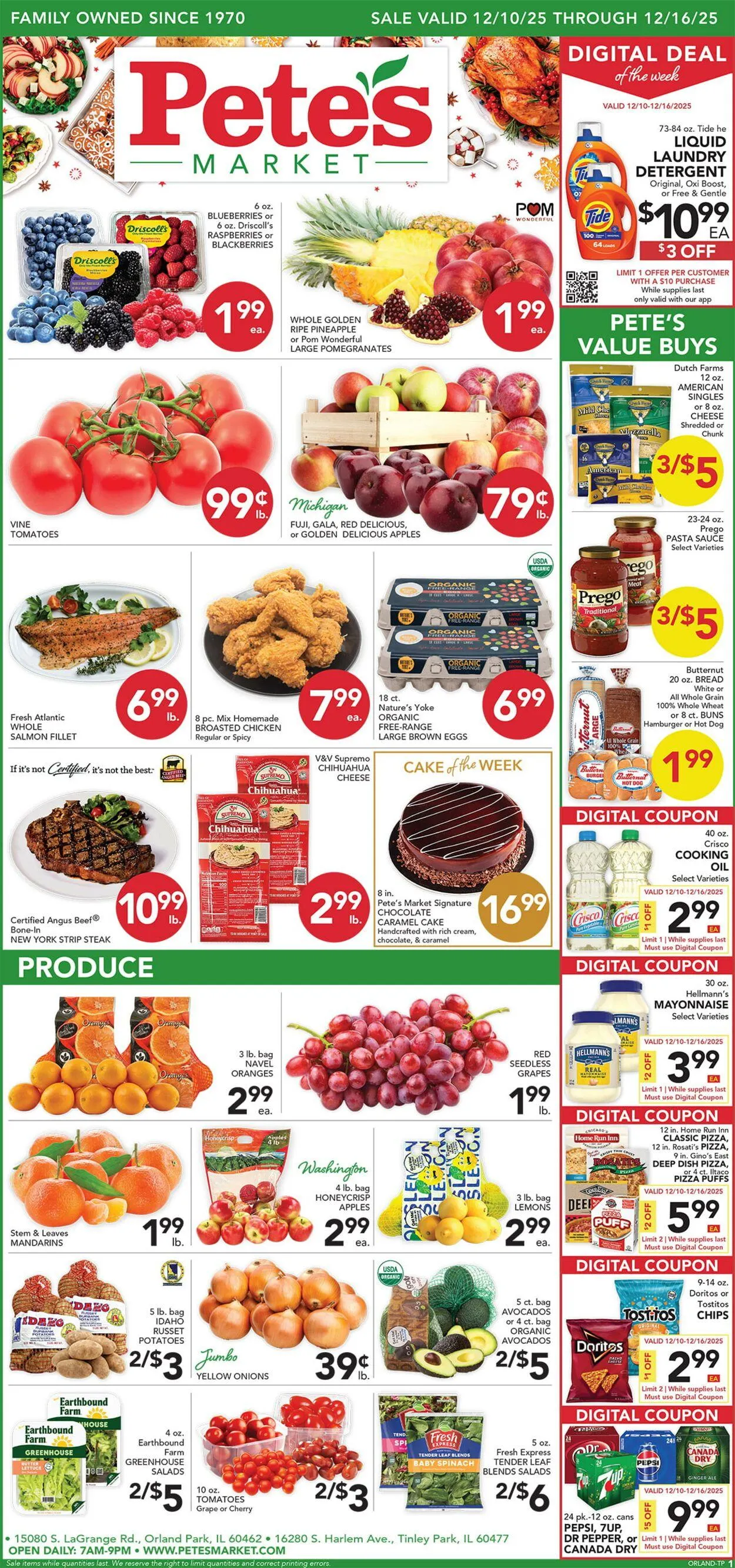 Weekly ad Pete's Fresh Market Current weekly ad from December 10 to December 16 2025 - Page 1