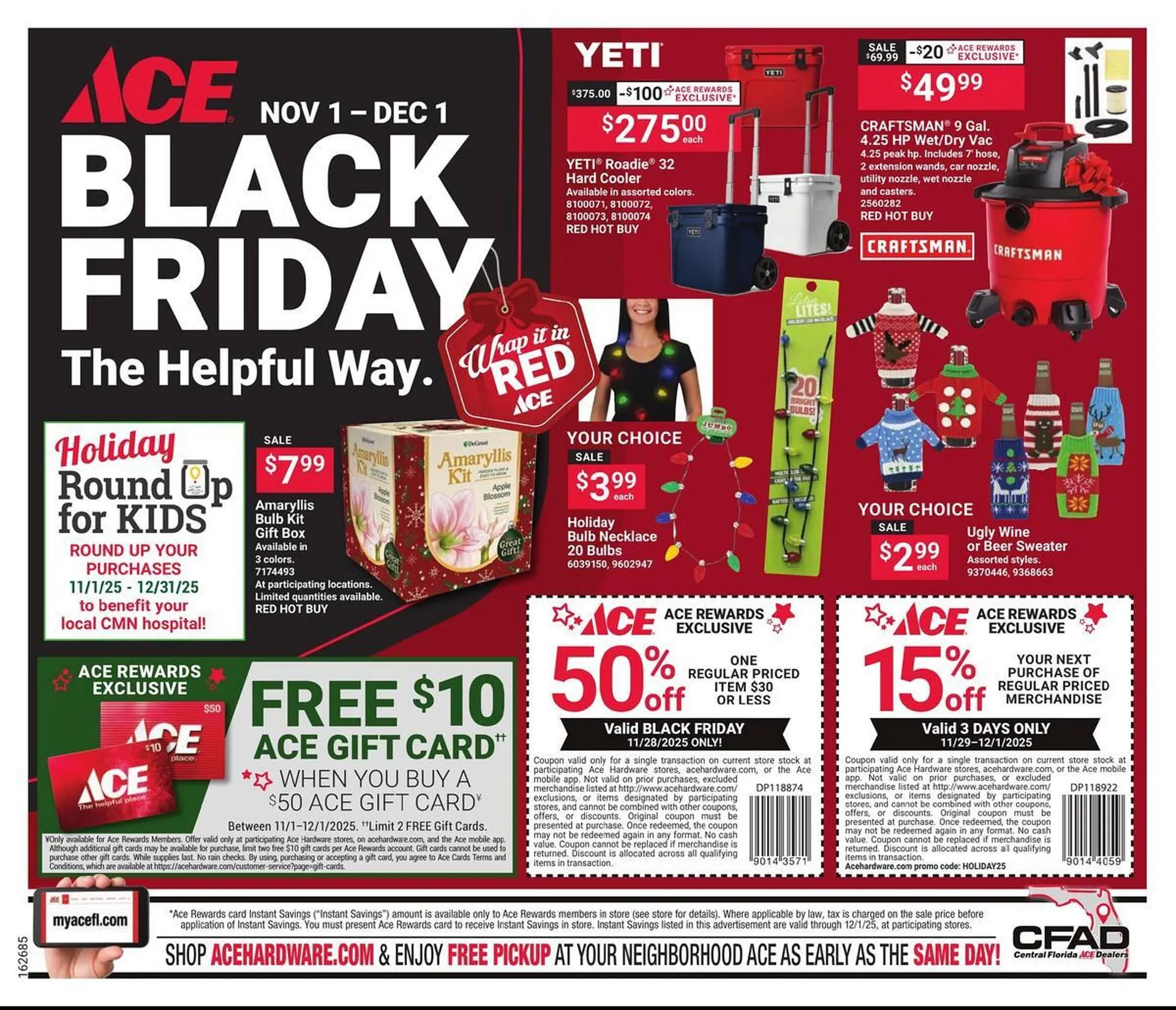 Weekly ad Ace Hardware flyer from November 1 to December 1 2025 - Page 1