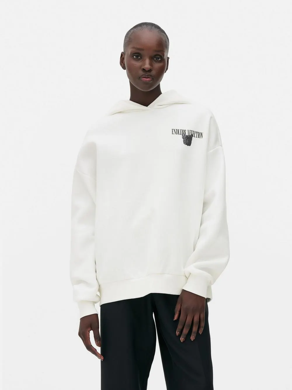 Felpa con cappuccio con fantasia cani