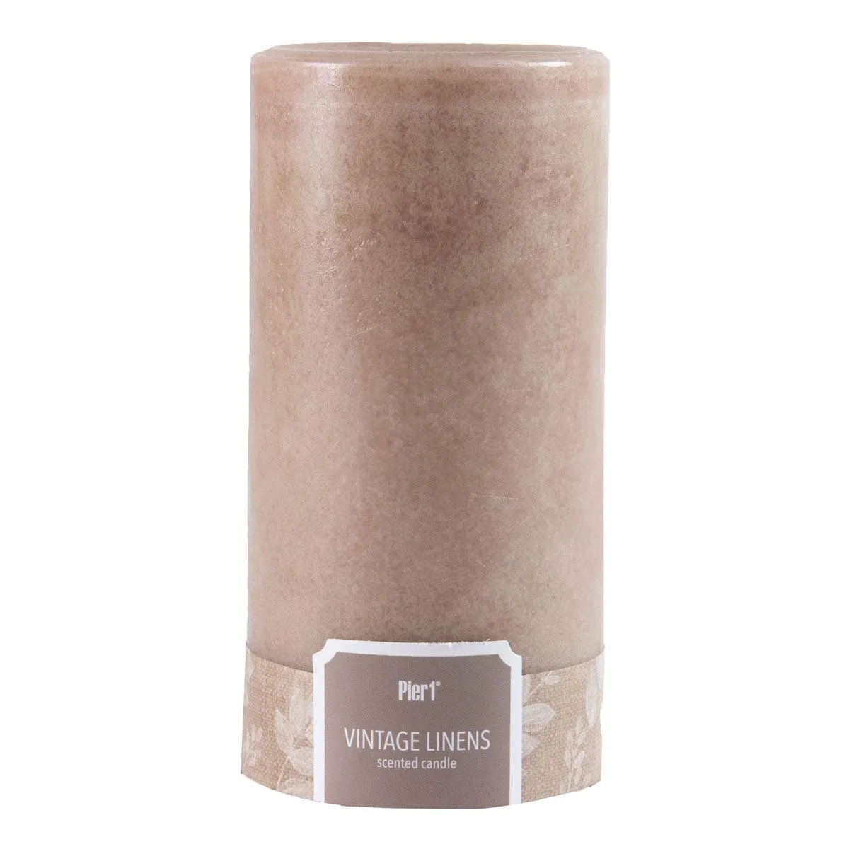 Pier 1 Vintage Linens Mottled 3x6 Pillar Candle