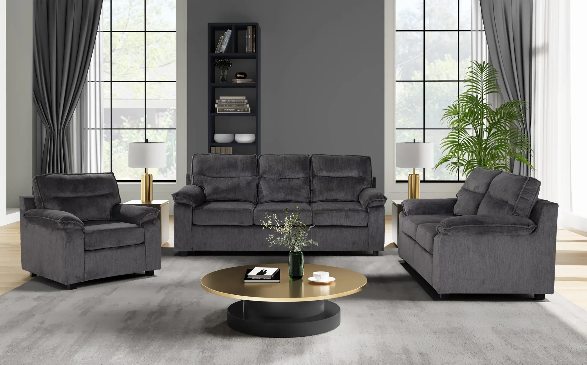 Glendale Sofa, Loveseat and Char Set by Best Home