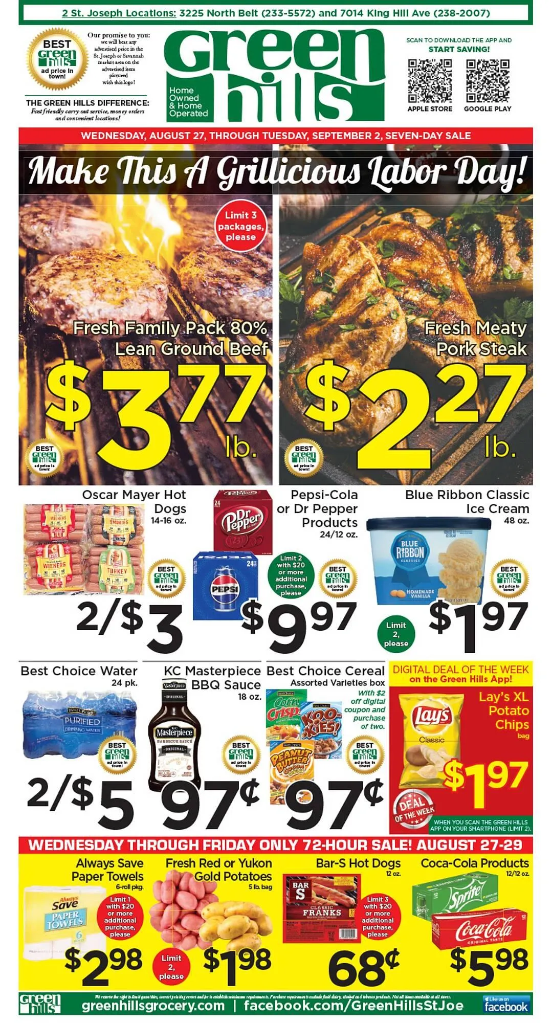 Weekly ad Green Hills Grocery ad from August 27 to September 2 2025 - Page 1