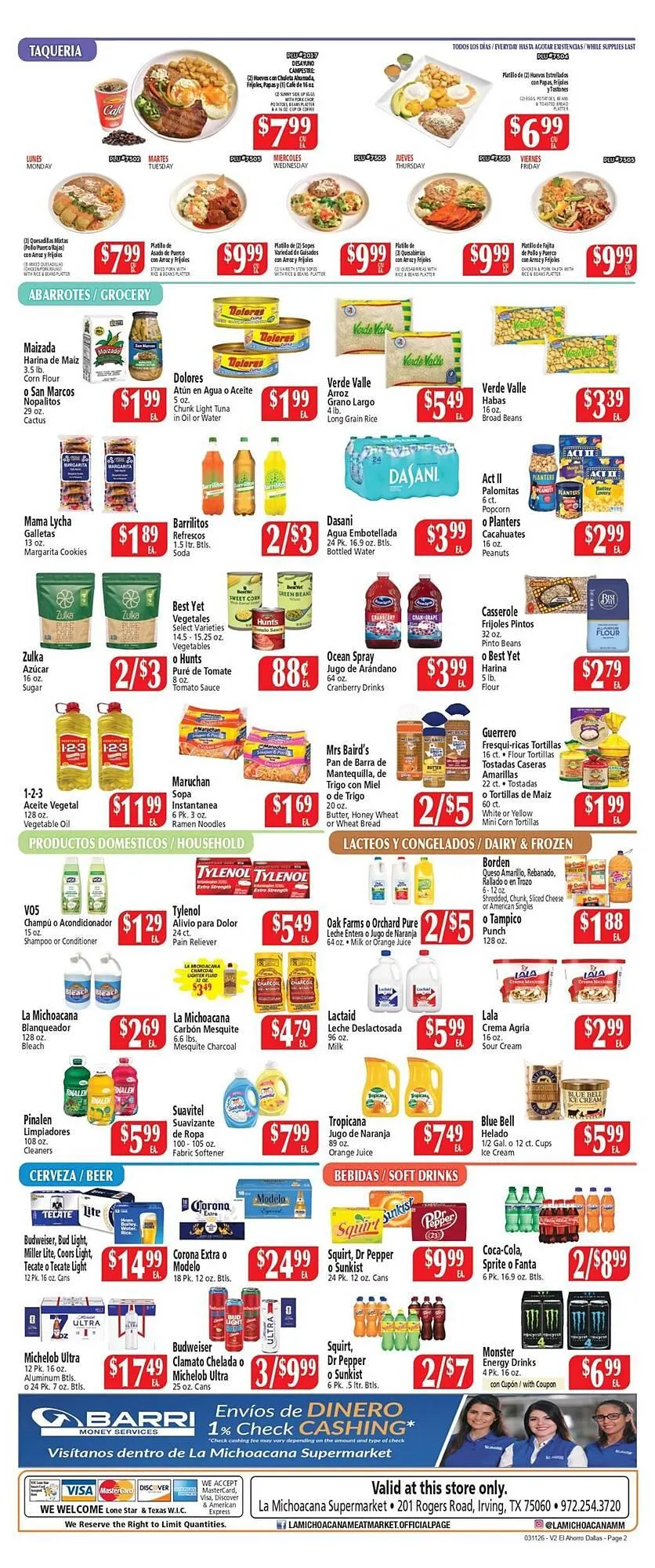 Weekly ad La Michoacana weekly ad from March 11 to March 17 2026 - Page 2