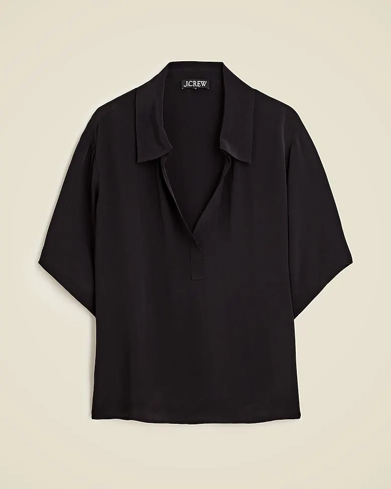 Bungalow popover top in crepe de chine