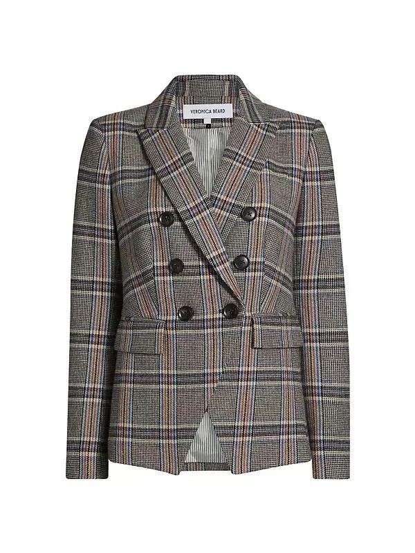 Miller Plaid Double-Breasted Dickey Jacket