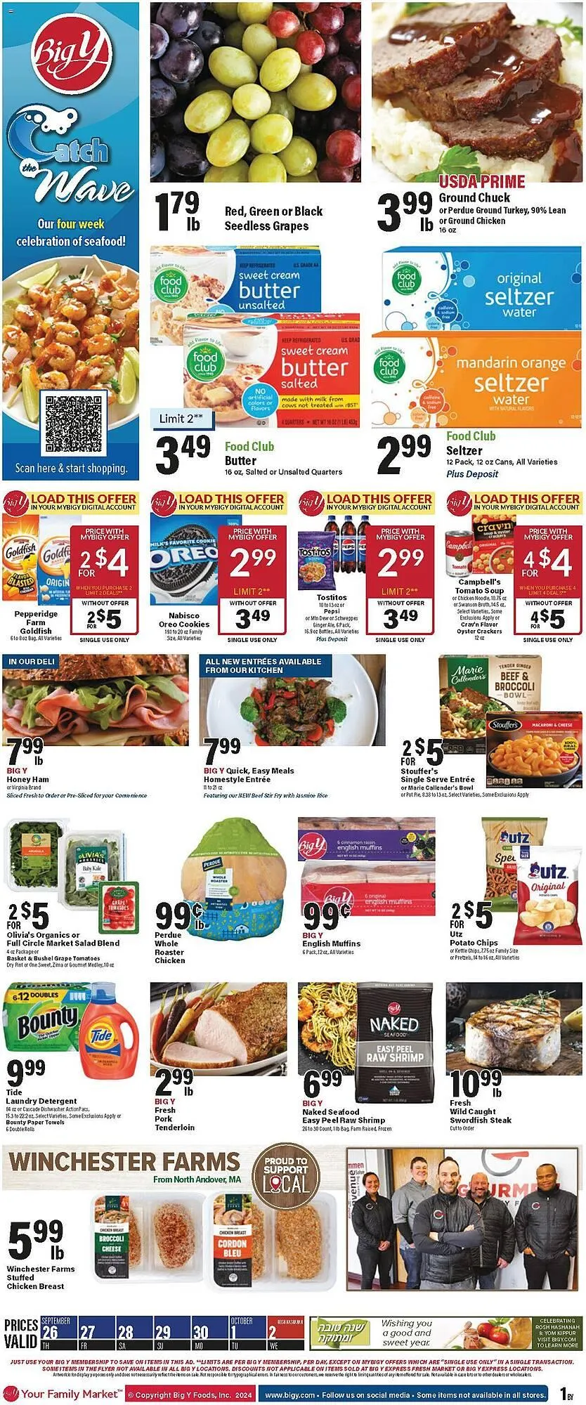 Weekly ad Big Y Weekly Ad from September 26 to October 2 2024 - Page 1