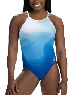 Girls' GK Elite Sportswear Simone Biles Crystal Sky Leotard