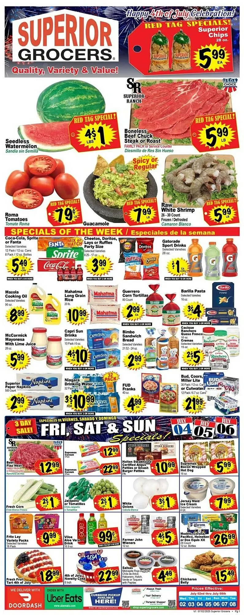 Weekly ad Superior Grocers Weekly Ad from July 2 to July 8 2025 - Page 1