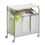 Honey-Can-Do Sort & Iron Laundry Center Natural/Silver