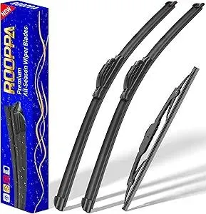 3 wipers Replacement for 2002-2006 Honda CRV, Windshield Wiper Blades Original Equipment Replacement - 21"/20"/10" (Set of 3) U/J HOOK