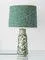 Mid-Century Spanish Revival Punter Green and Black Ceramic Table Lamp by Punter, 1970s