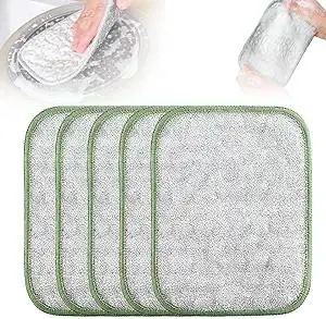 Multipurpose Wire Dishwashing Rags, 2025 New Non-Scratch Wires Dishcloth for Wet and Dry, Reusable Wire Dishwashing Rags for Kitchen, Sinks, Pots, Pans (5PCS)