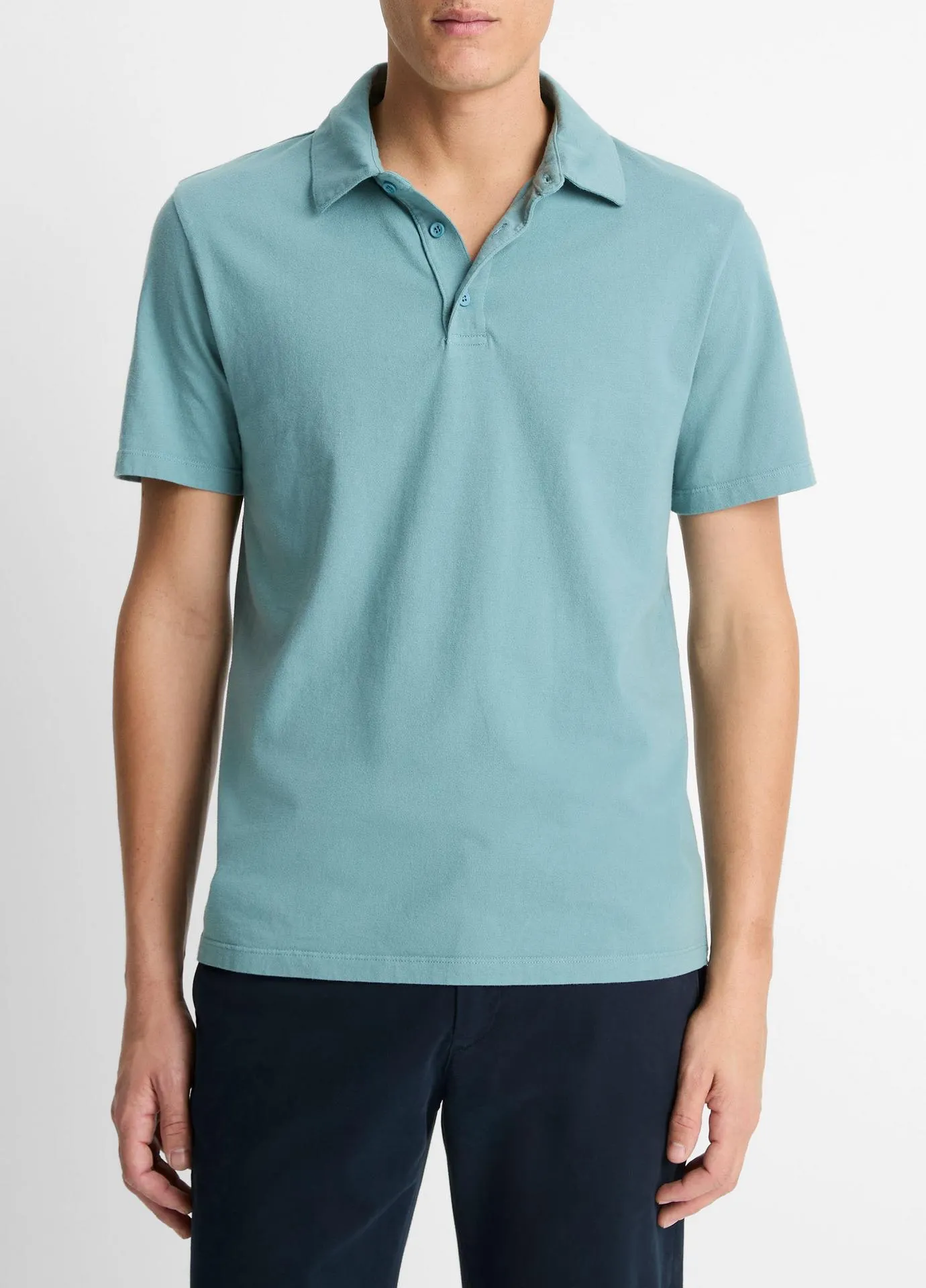 Garment Dye Cotton Polo Shirt
