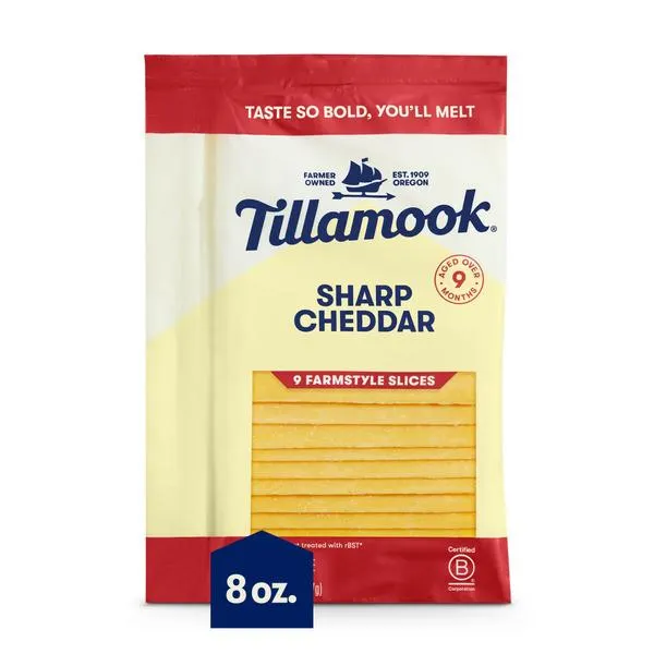 Tillamook Farmstyle Sharp Cheddar Cheese Slices