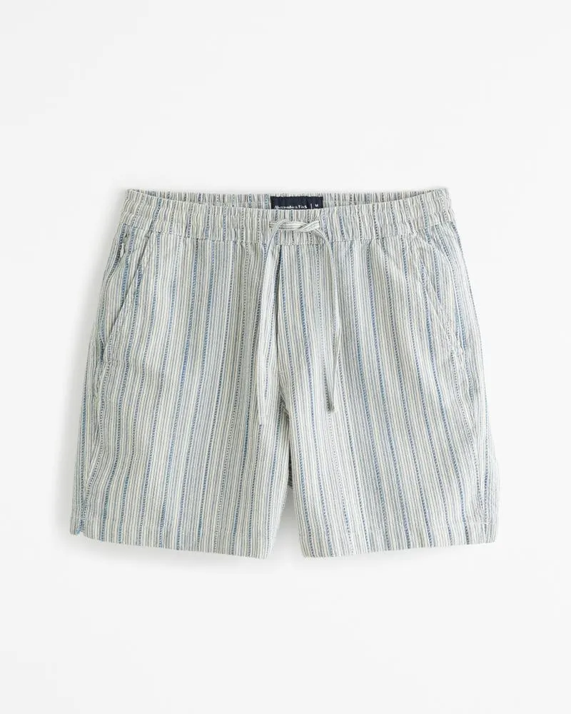 Linen-Blend Pull-On Short