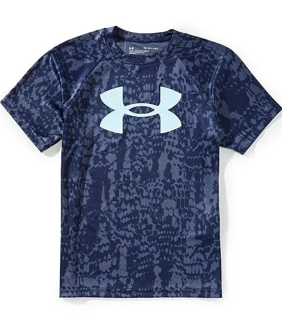 Big Boys Short Sleeve Tech Big Logo Printed T-Shirt