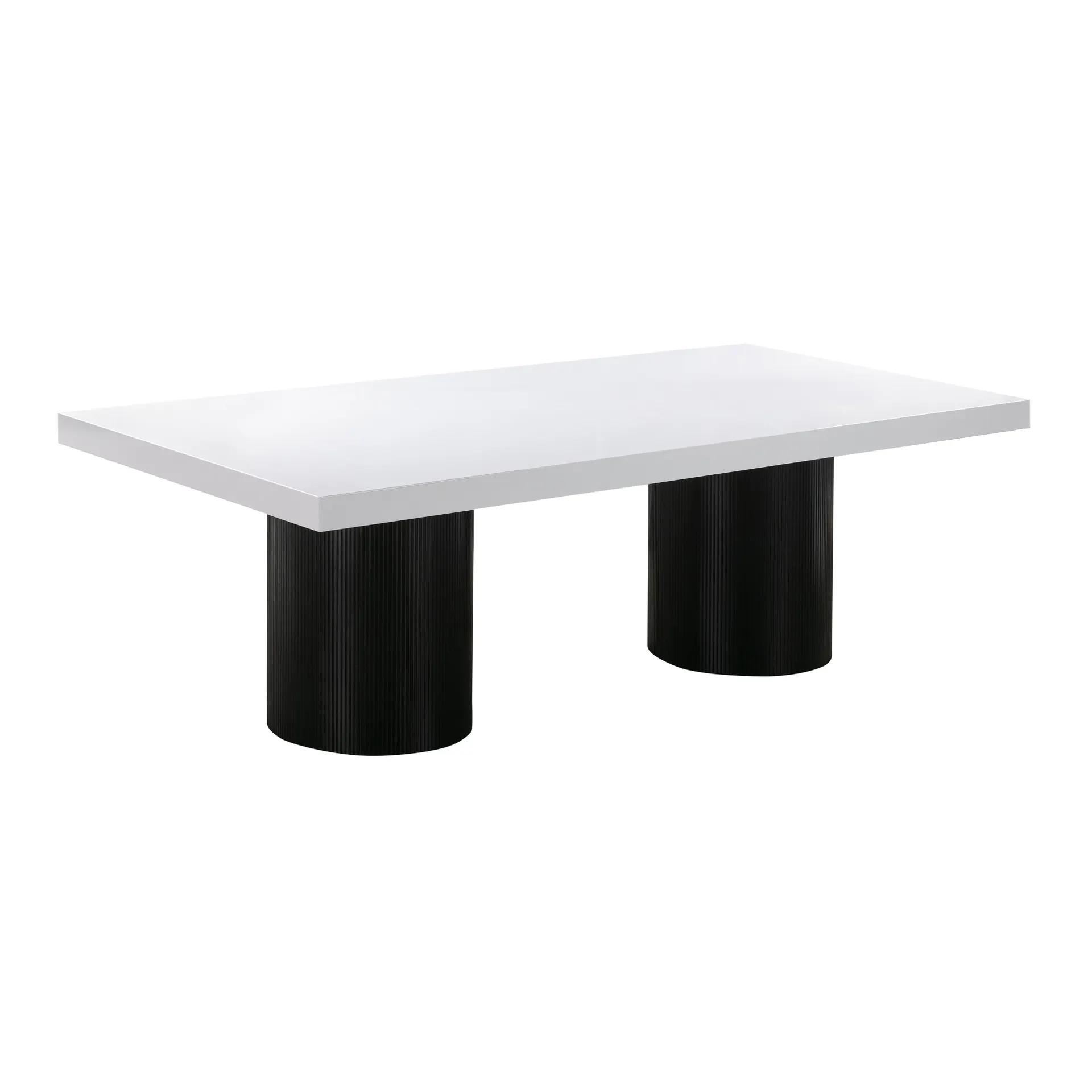 Nova 95" White Lacquer Rectangular Dining Table