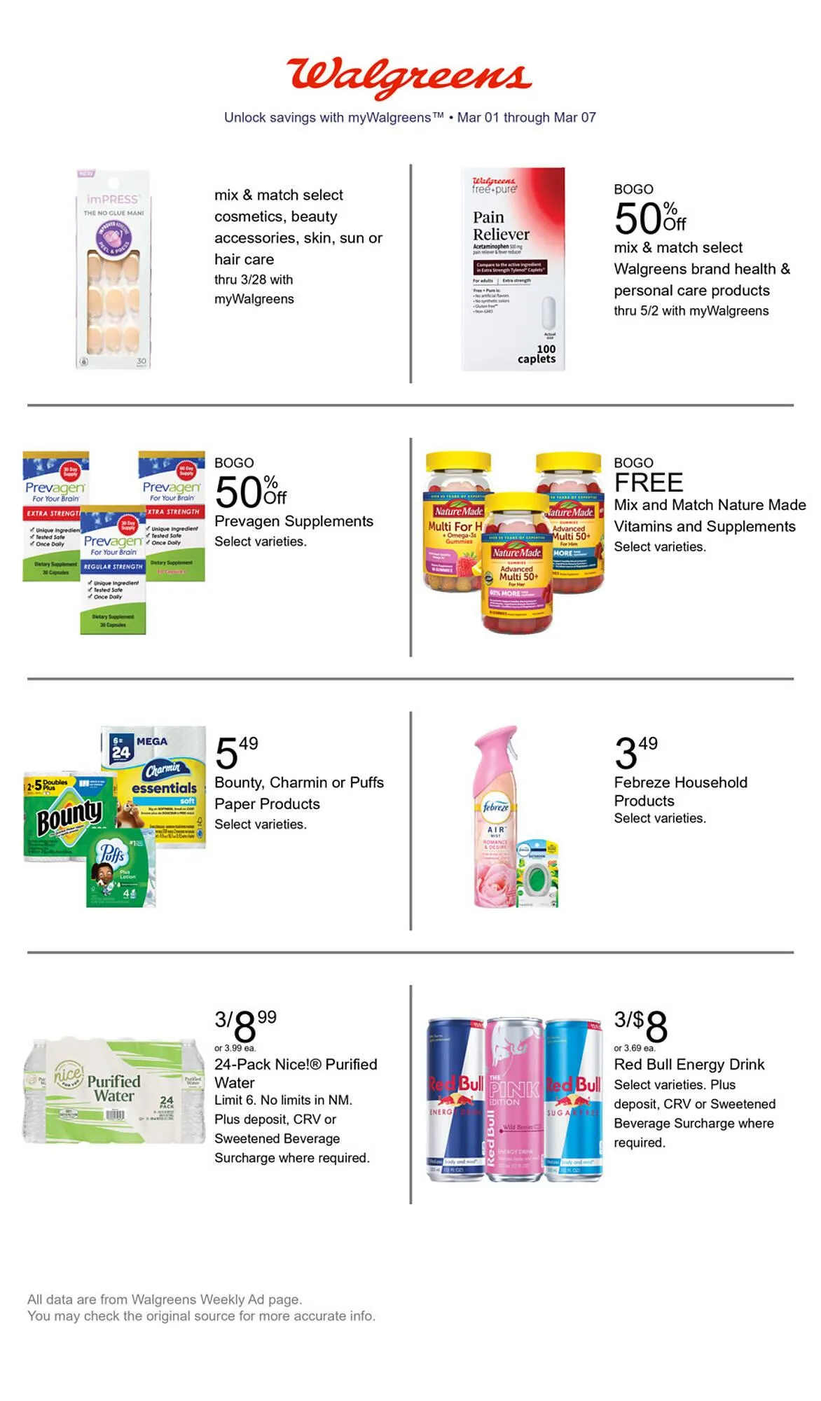 Weekly ad Walgreens weekly ad from March 1 to March 7 2026 - Page 1