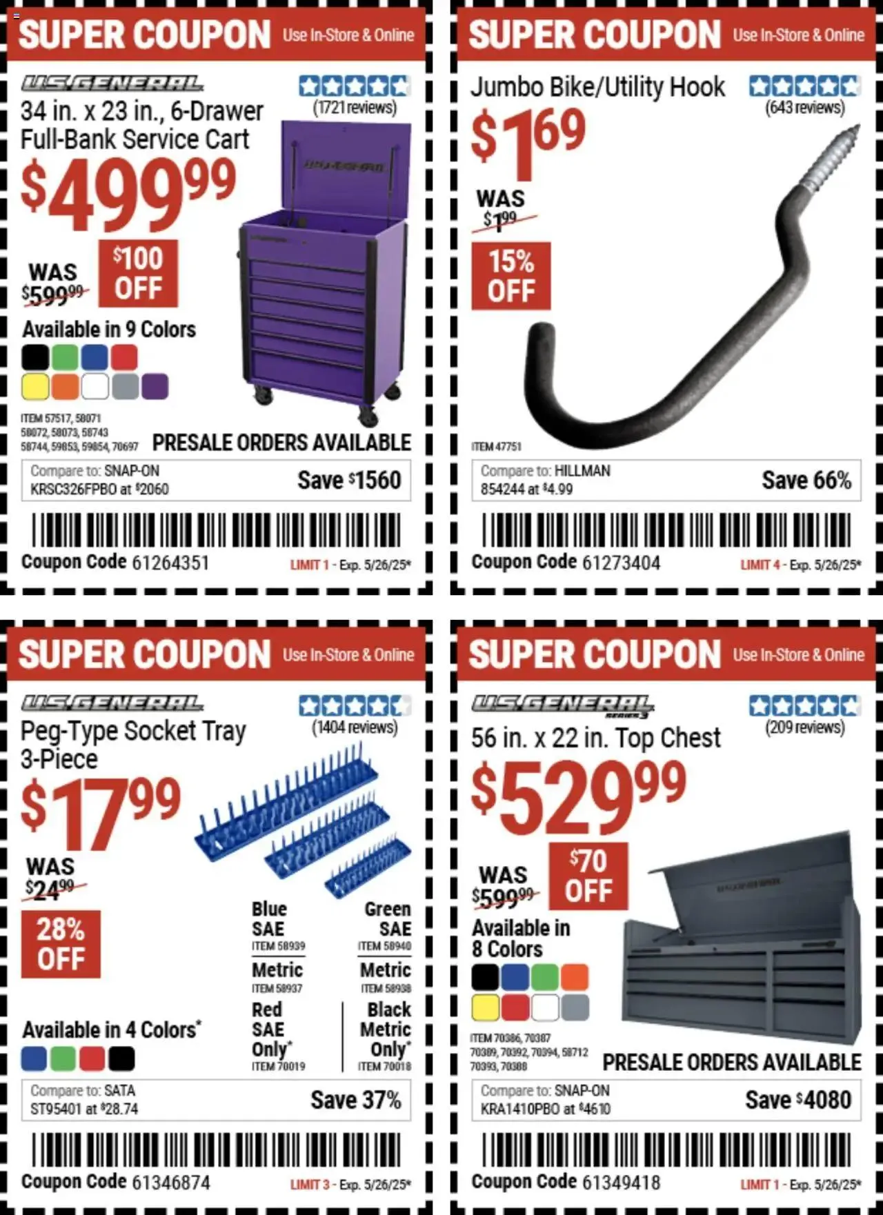 Weekly ad Harbor Freight Hot Coupon Deals from May 12 to May 26 2025 - Page 6