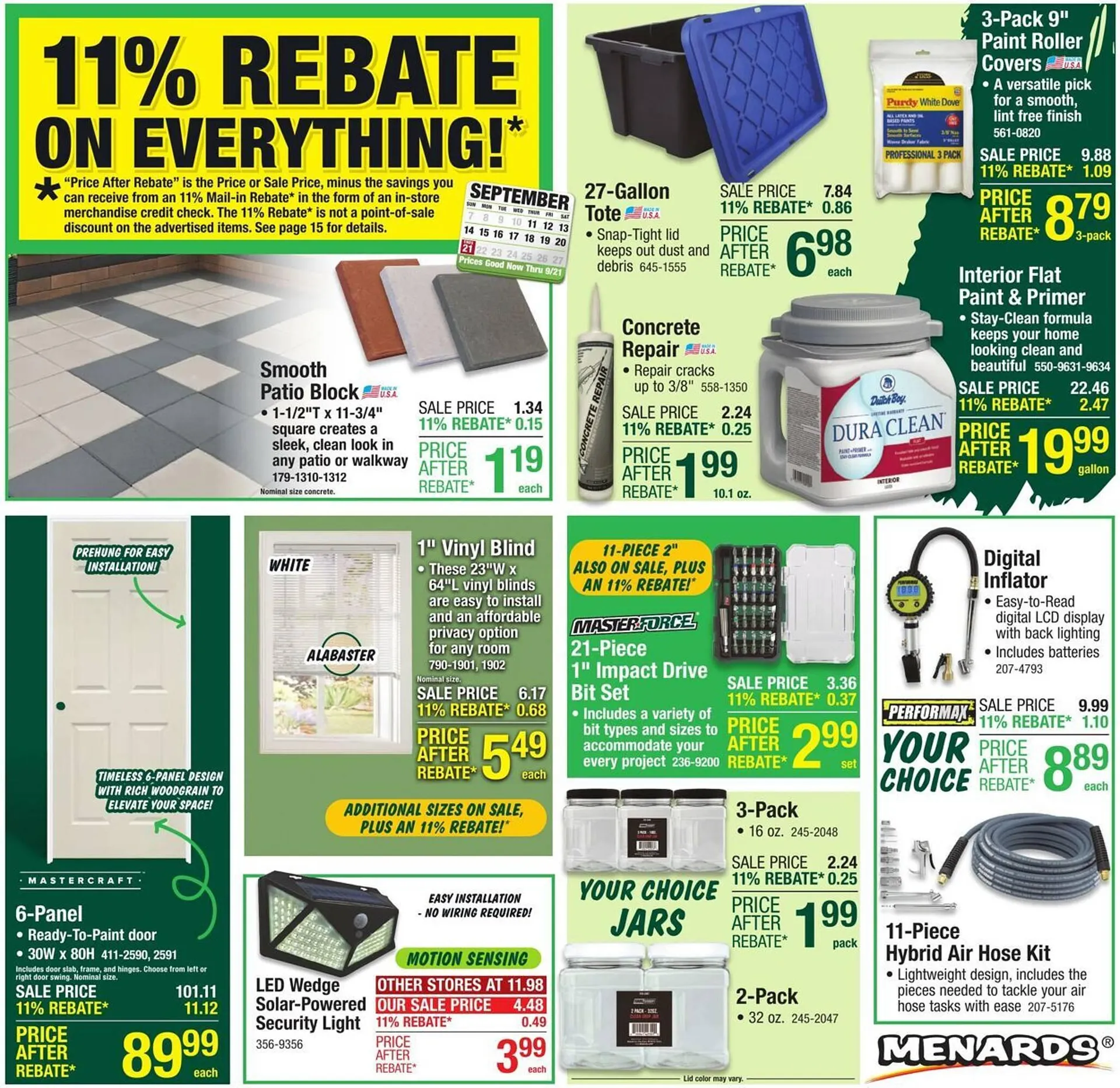 Weekly ad Menards weekly ad from September 10 to September 21 2025 - Page 1