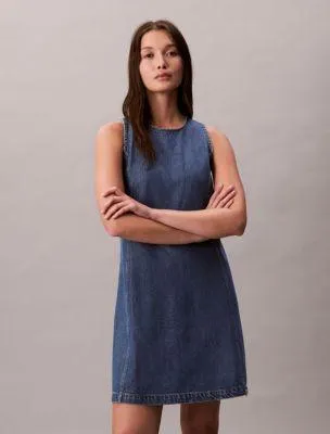 Denim Mini Shift Dress