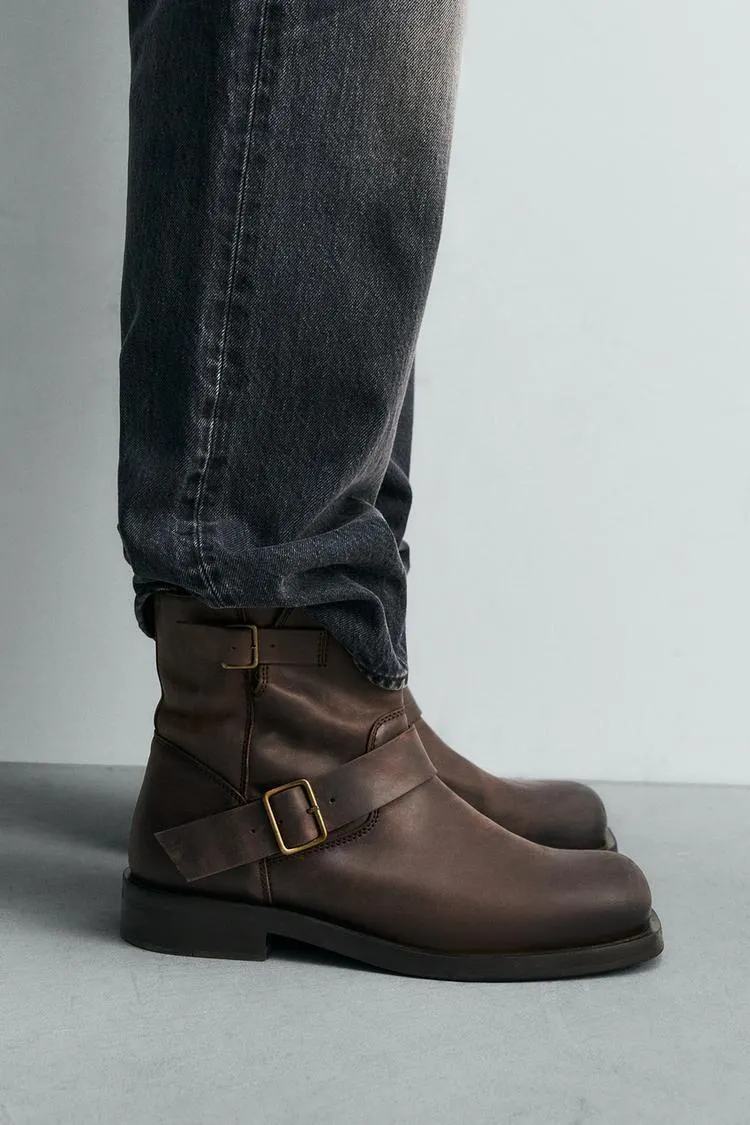 LIMITED EDITION BUCKLED LEATHER BOOTS
