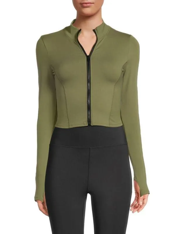 ​Nylon-Blend Cropped Jacket